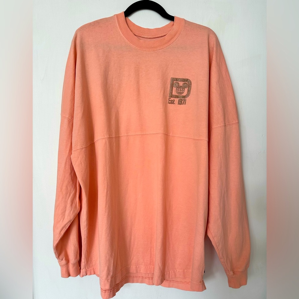 Walt Disney World Spirit Jersey Gold Peach Glitter